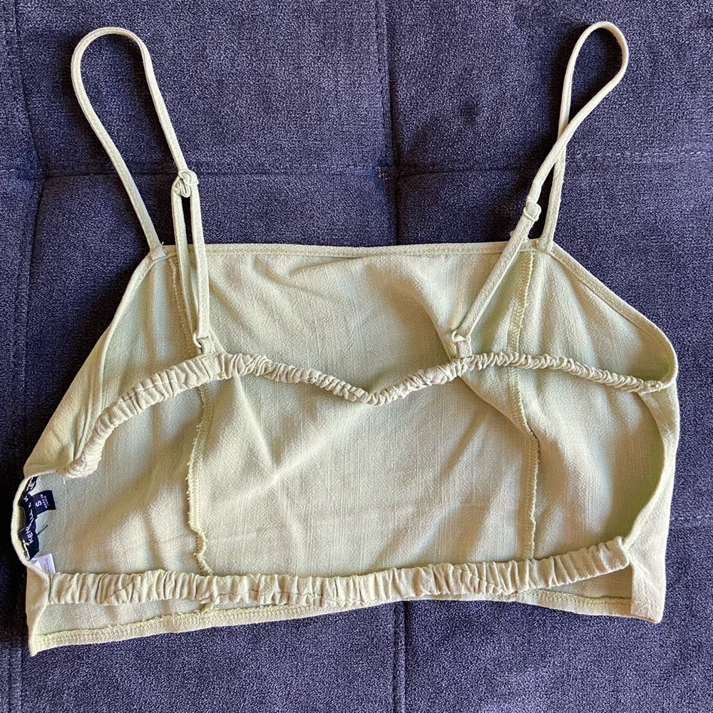 Kendall and Kylie Green Open Back Crop Top - Size Small